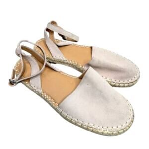 Splendid Espadrille Size 6 Pink‎ Leather Suede Ankle Strap Padded Round Toe Shoe